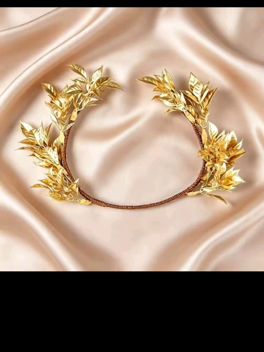 Gold Leaf Olive Wreath Headband - Women Accessories